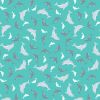 Ocean Glow Lewis & Irene Fabric | Dolphins Turquoise