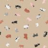 Small Things Countryside Fabric | Farm Animals Jute