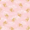 All We Need Is Love Lewis & Irene Fabric | Cherubs Pink Gold Metallic
