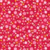 All We Need Is Love Lewis & Irene Fabric | Love Flowers Red Gold Metallic