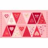 All We Need Is Love Lewis & Irene Fabric | Bunting Panel Gold Metallic