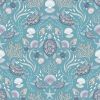 Ocean Pearls Lewis & Irene Fabric | Sea Turtle Family Ocean Blue Pearl