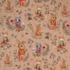 Rib Florida Digital Print Jersey Fabric | Forest Animals Powder