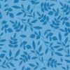 Extra Wide Fabric | Leaves Cobalt