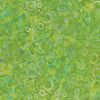 Prismatic Colour Splash Batik Fabric | Floating Circles Lime Green