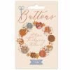 Tilda Creating Memories | Autumn Buttons 5 pcs (10 mm) & 5 pcs (12mm)