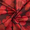 Printed Waterproof Raincoat Fabric | Flowers Cognac