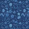 Forget Me Not Lane Lewis & Irene Fabric | Countryside Birds Dark Blue