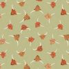 Highlands Lewis & Irene Fabric | Highland Cows Green