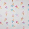 Cutie Velour Fabric | Ice Cream Off White
