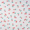 Cutie Velour Fabric | Cherries Off White