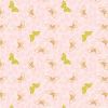 Sakura Lewis & Irene Fabric | Butterflies On Pink - Gold Metallic