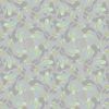 Sakura Lewis & Irene Fabric | Swimming Koi On Grey - Gold Metallic