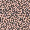Sakura Lewis & Irene Fabric | Cherry Blossom On Charcoal - Gold Metallic