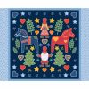 Tomtens Folklore Christmas Lewis & Irene | Quilt Panel Dark Blue