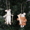 Needle Felting Kit | Winter Sports Mice Duo
