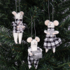 Needle Felting Kit | Mono Tartan Mice Trio