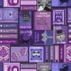 Purrfect Book Club Lewis & Irene Fabric | Cat Book Covers Purple
