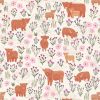 A Celtic Summer Lewis & Irene Fabric | Summer Meadow Highland Cow Cream