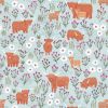 A Celtic Summer Lewis & Irene Fabric | Summer Meadow Highland Cow Breezy Blue