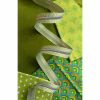 Sassafras Lane Zipper #5, 3 Yards | Lime Stripe Tape, Nickel Teeth