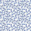 Lewis & Irene Porcelain & Seaglass Fabric by Stuart Hillard | Fronds Cream and Blue