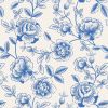 Lewis & Irene Porcelain & Seaglass Fabric by Stuart Hillard | Rose Trail Cream