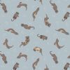 Small Things Rivers & Creeks Fabric | Otters Muted Blue