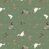 Small Things Rivers & Creeks Fabric | Ducks & Geese Green