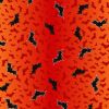 Transylvania Glow Lewis & Irene Fabric | Bat Ombre Orange (Glow)