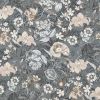9.5oz comfort Stretch Denim Fabric | Natural Floral