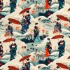 Premium Cotton Poplin Fabric | Japanese Print