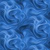 Extra Wide Fabric | Swirls Blue