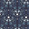 A Winters Moon Lewis & Irene Fabric | Winters Moon Stag Midnight Blue