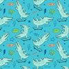American Touch Flannel | Crocodile Aqua