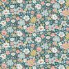 Tilda Village Life Fabric | Esther Petrol 
