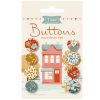 Tilda Village Life Buttons | 8pcs Autumn
