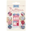 Tilda Village Life Buttons | 8pcs Winter