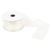 Wire Edged Organza Ribbon | Silver, 63mm x 25m Roll