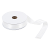 Wire Edged Single Face Satin Ribbon | White, 25mm x 25m Roll