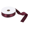 Wire Edged Single Face Satin Ribbon | Burgundy, 25mm x 25m Roll