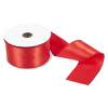 Wire Edged Single Face Satin Ribbon | Red, 63mm x 25m Roll
