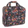 Sewing Machine Bag: Matt PVC: Floral Garden: Teal
