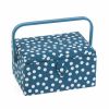 Sewing Box (M): Teal Spot