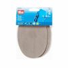 Patches - Iron On - Suede | Oval 9x13.5cm | Light Grey