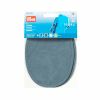 Patches - Iron On - Suede | Oval 10x14cm | Mid Blue
