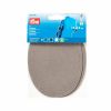 Patches - Iron On - Suede | Oval 10x14cm | Light Grey
