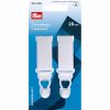 V-Suspenders, Velour Tape, plastic end, for sewing on, 20 mm white
