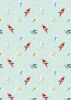 Small Things Pets Fabric | Birds Light Peppermint