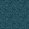 Enchanted Fabric | Enchanted Flowers Teal - Copper Metallic